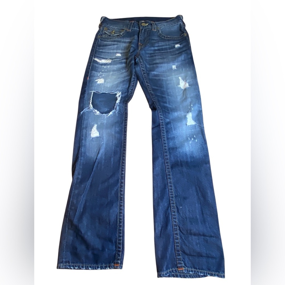 True Religion Straight Flap Destructed Jeans RN#112790 CA#57414 Women’s 30